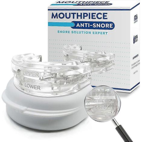 Protège-dents anti-ronflement, gouttière anti-ronflement ajustable, protège-dents nocturne pour le bruxisme et les dents. (1/5)