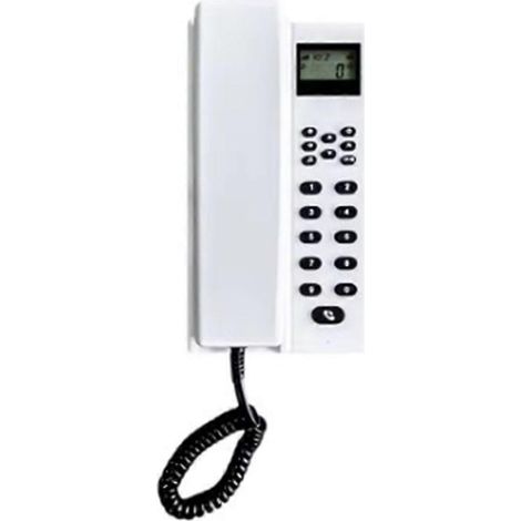 Téléphone fixe sans fil 2,4 GHz, interphone sans fil pour la maison et le bureau, appels longue distance, multi-pièces, prise européenne, blanc (1/5)