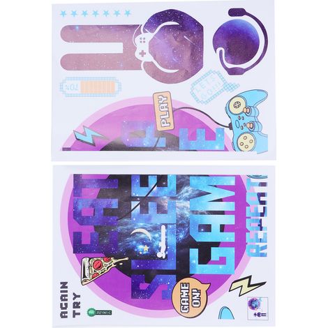 Stickers muraux en PVC, amovibles, auto-adhésifs, stickers muraux sur le thème des jeux vidéo, papier peint pour la maison, la chambre, la salle de jeux. (1/5)