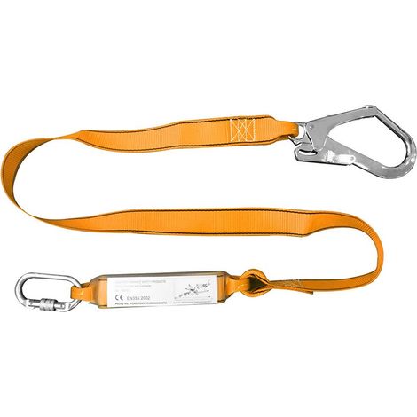 Assorbitore con cordino TOLSEN da 2 metri, poliestere, fettuccia da 45 mm, CE