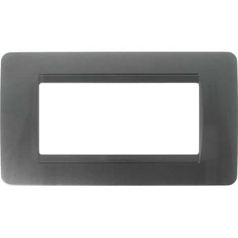 Sandasdon Classic Placca 506 6 Moduli Acciaio Scuro Compatibile BTicino Matix SD68006-8 (1/2)