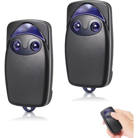 Télécommandes 433 MHz pour portail, compatibles avec Flo2r-s, télécommande de porte de garage 2 canaux pour FLOXIR, FLOXR, FLOX2R, OXI, OX2, lot de 2 (1/5)