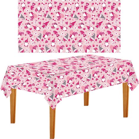Nappe De Table - 274 X 137 Cm - Polyester Imperméable - Décoration Pour Saint-Valentin Et Intérieur - 1 Pièce (1/4)