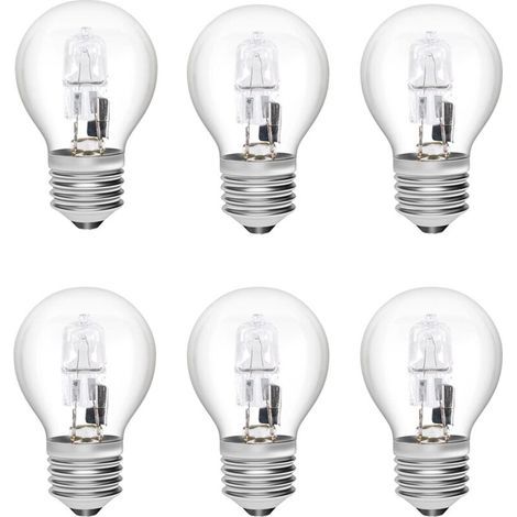 E27 Ampoules Halogènes 28W G45 en Verre à Intensité Variable Blanc Chaud 2700K Lampe en Forme de Balle de Golf Ampoule à vis Edison Coque Transparente pour Lustre ( Lot de 6) (1/4)