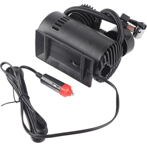 Pompe à air portable mini pour pneu moto bateau, cadran résistant aux rayures, gonfleur 12V voiture, compresseur pratique avec manomètre, design compact anti-usure. (1/5)