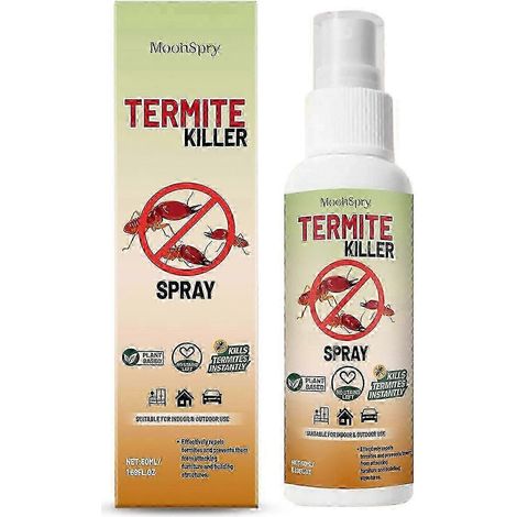 Spray anti-termites, produit naturel de lutte antiparasitaire, repousse rapidement les termites et prévient les dommages structurels, sans danger pour les animaux domestiques (1/5)