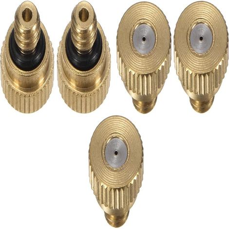 Buses de brumisation en laiton, orifice de 0,1 mm, filetage 10/24 UNC, avec joint torique pour systèmes froids, atomisation basse pression - 0,6 mm (1/5)
