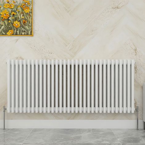 SKY Bathroom 600x1460mm 3 Column Radiator Horizontal White Traditional Column Radiator