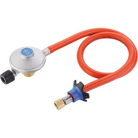 Détendeur gaz EN417 30 mbar pour barbecue – Flexible 85 cm – Raccord universel 1/4" BSP gaucher – Compatible cartouches Cadac (1/5)