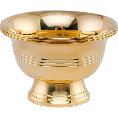 Buddha-Butterlampenhalter, Kupferkerzenbehälter, Kerzenhalter für Tempel – 6,00 x 6,00 x 4,20 cm – Gold (1/4)