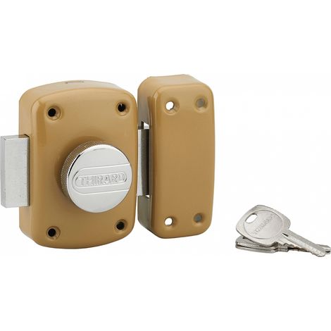 Chiavistello 2310 con cilindro 45 mm per porta esterna 60 x 90 mm, bronzo, 3 chiavi – THIRARD (1/2)
