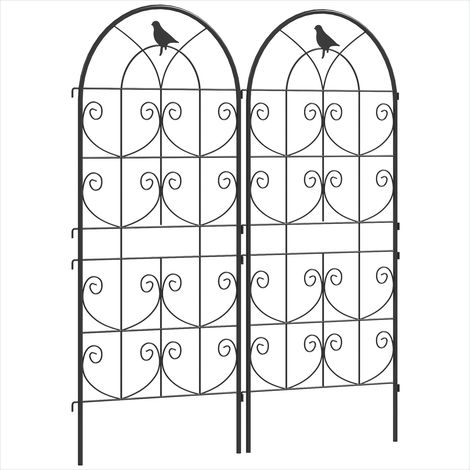 Arche de jardin 50 x 120 cm avec Métal Noir 50 x 1.3 x 120 cm (1/5)