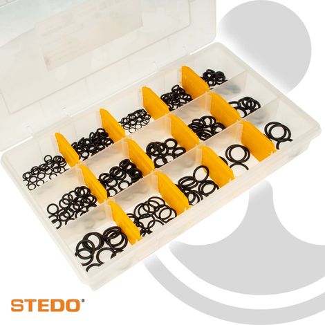 STEDO Industrie O-Ring-Box, Sortiment mit 15 Abmessungen gesamt 300 Stück - 900001 (1/3)