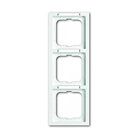 Busch-Jaeger Cornice di copertura con finestra a vista, verticale con campo di marcatura 3 scomparti bianco studio - future® linear (1723-184 NSK), 2CKA001754A4366