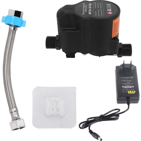 Surpresseur d'eau automatique à induction, silencieux, pour douche et salle de bain, 24 V CC, prise UE, 100-240 V