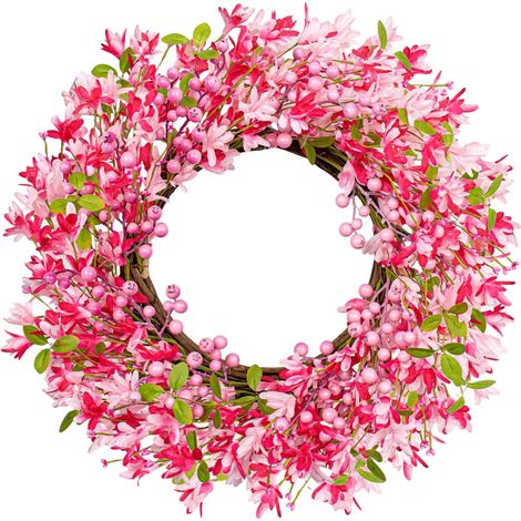 Guirlande Florale - 55 cm - Pour Porte D'Entrée Mur Mariage Saint-Valentin - 1 Pièce (1/5)