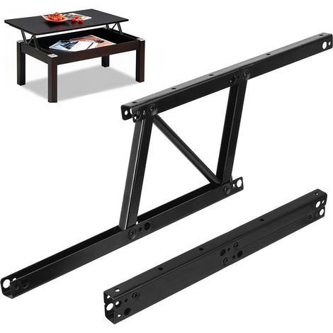 1 Paire Charnières à Ressort pour Table Basse Pliante, Charniere Table Basse Relevable de 88 Lbs, Lift Up Ressort Charnière Mécanisme pour Tables et Accessoires de Montage de Meubles (1/5)