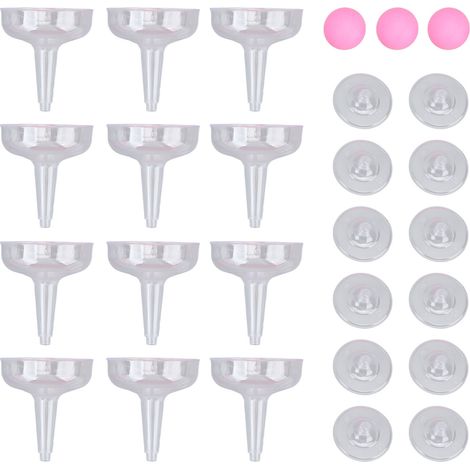 Set de 12 gobelets plastique champagne + 3 balles pong pour jeu à boire adulte, fête maison (1/5)