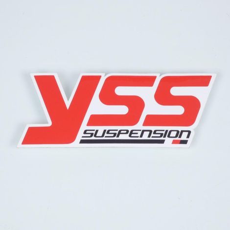 Autocollant stickers YSS Suspension rouge blanc noir pour moto