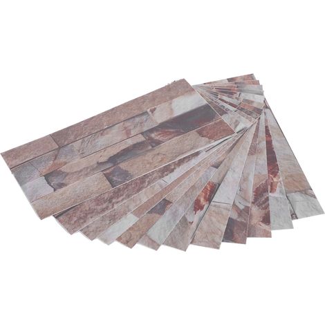 Kit de 12 autocollants muraux/de sol imperméables en PVC imitation marbre et cristal, résistants à l'usure, pour la rénovation de cuisine (KIT044) (1/5)