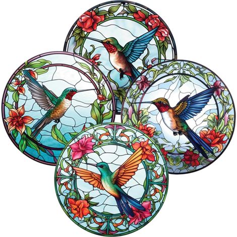 Adhsif Anti collision Pour Vitres Oiseaux 4 Feuilles Pvc (1/5)