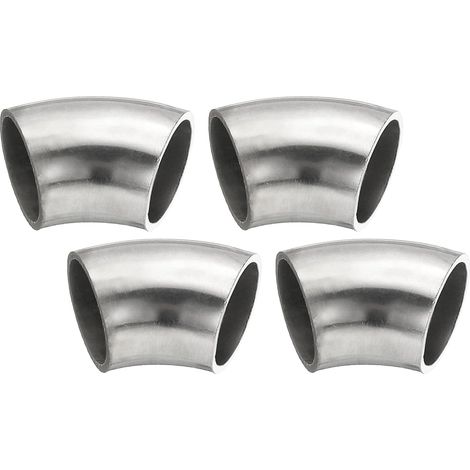 4pcs Coude À 45 Degrés Avec Mandrin, 60mm Diamètre Extérieur Acier D'Échappement Raccord De Tuyauterie Inoxydable 304 Pour Tuyau - 19mm (1/5)