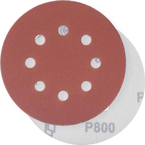 800 Disque de Ponçage Disques Abrasifs Grain Taille de 125mm Idéal pour Poncer/Polir/Dérouiller HSDPS5M100, Lot de 100 (1/4)