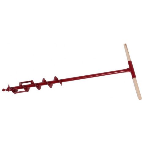 Tarière 90mm / 105cm avec manche en bois