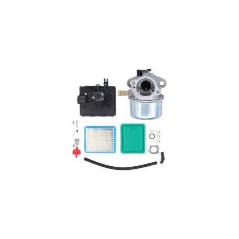 Kit de carburador para motores Briggs & Stratton de 4 tiempos pequeños (modelos 124T02, 124T05 y 124T07) para cortacéspedes. Sustituye a las piezas con números 799868, 498254, 497347, 497314 y 498170.