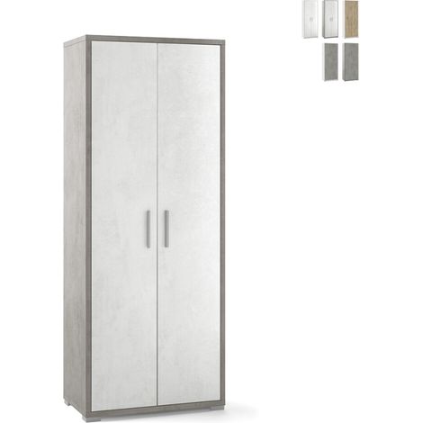 Mobile armadio multiuso 2 ante 5 vani design moderno Arnes - Grigio - Bianco (1/5)
