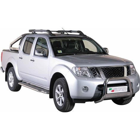 Pare-buffle Avant pour Nissan Navara 2005-2010 63 mm en Acier Gris (1/5)
