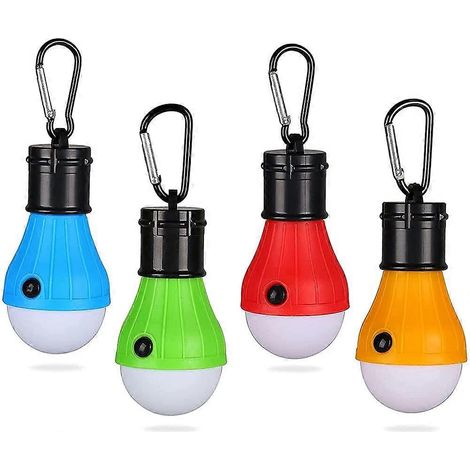 Lanterne de camping, 4 ampoules LED portables, lampe de camping LED à piles (1/5)