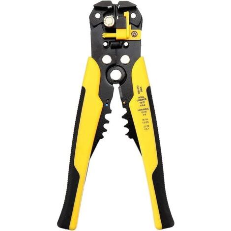 Pince à Dénuder Automatique, 3 en 1 Multifonctionnel 10-24 AWG (0,26,0mm²) 8" Auto-ajustable électricien Câble Bornes de Fil Pince Coupante Outil de Sertissage (1/5)