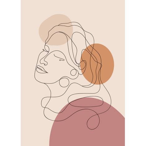 Papier peint panoramique - Femme Boho - 130 cm x 182 cm (1/2)