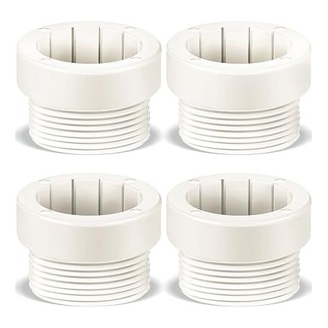 4er-Pack 1,75" Gewinde-Pool-Schirm-Stabilisator-Adapter für die Terrasse im Freien