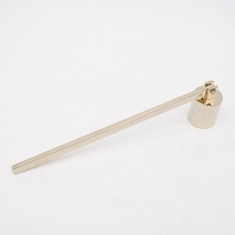 Gerader Kerzenlöscher aus antikrotem Kupfer mit Goldplattierung, Edelstahl + vergoldet, Gesamtlänge 19 cm, Griffstärke 4 mm, Kappendurchmesser 23 mm, Höhe 40 mm (1 Stück). (1/5)