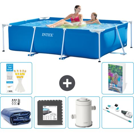 Intex Piscina con estructura Rectangular - 220x150x60 cm - 7-piezas  S141