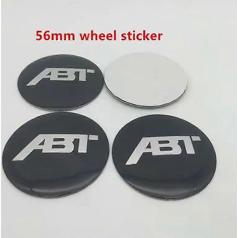 Lot de 4 enjoliveurs de roue Abt de 56 mm, autocollants et accessoires de personnalisation automobile (1/2)