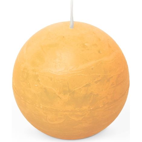 Bougie Boule Rustique 80 mm 24h couleur sable (1/5)