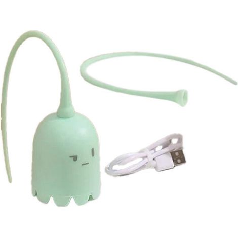 Jouet interactif pour chat USB en silicone avec queue de souris rotative automatique. Bâton pour amuser les chatons. (1/5)