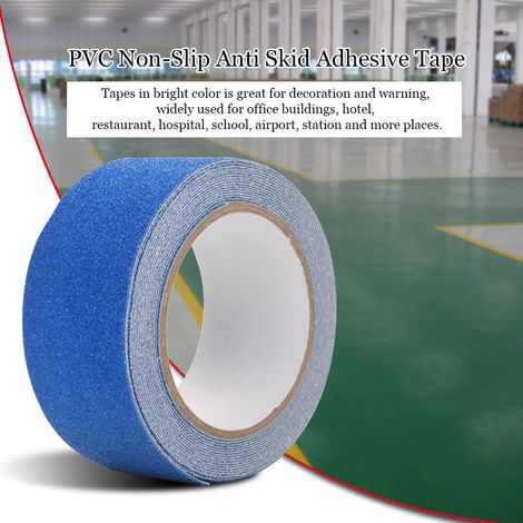 5 m x 5 cm PVC-Antirutschklebeband, blau, rutschfest für Treppen und Böden, Sicherheit und Dekoration, robuster Antirutschstreifen. (1/5)