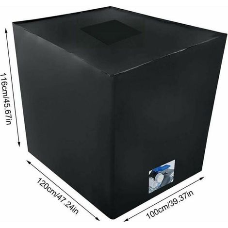 Bache Réservoir d'Eau 1000 L - AntiPoussière AntiUV AntiPluie (116 x 100 x 120 cm) (1/4)