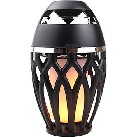 Enceinte Bluetooth Flame Light BT4.2 portable pour le sport en extérieur, stéréo avec lumière LED, mains libres et microphone intégré, lampe de table sans fil avec veilleuse pour iPhone et Android.