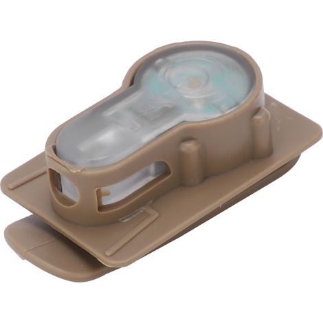 Outdoor-Mini-Hüftclip-Überlebenslampe, IPX8 wasserdicht, Klemme, Sicherheitssignallampe, Sockel in Schlammfarbe, blaues Licht (1/5)
