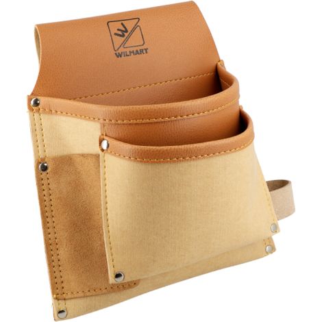 Poche à Clous 2 Poches PVC Enduit Wilmart – Porte-Marteau (26x29cm)