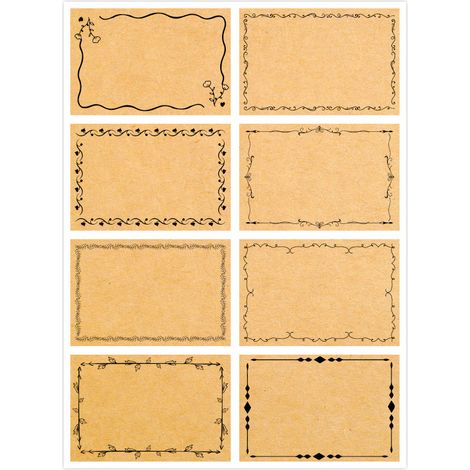 Étiquettes Autocollantes Papier Autoadhésives de Stickers Bureau et Scrapbooking 160PCS Ensemble Kraft (1/5)