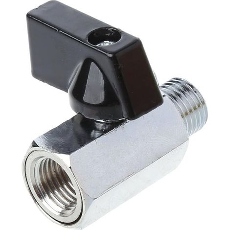 1 Vanne à Bille Laiton 1/4" BSP, Mâle Femelle, Compresseur Air Huile Eau, 43x35mm (1/5)
