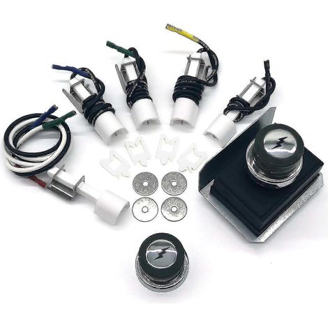 1836-13 7628 7629 Kit d'allumeur universel pour barbecues Weber Genesis série 300 à commandes frontales, kit de démarrage Genesis E/S 310 320 330, référence 65946 65942, 4 unités (1/5)