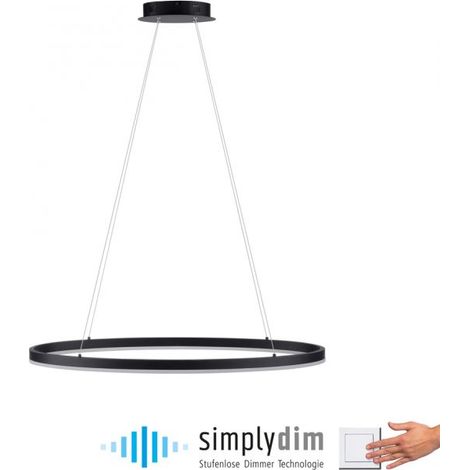 Lampada a sospensione LED Titus Paul Neuhaus 38W nera (1/5)