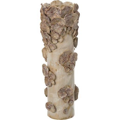 Vase Champignons en Grès "Brune" 46cm Beige (1/2)